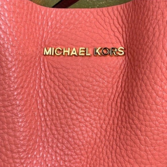 Michael Kors Reversible Tote Bag, Pink Grapefruit/Gold - Picture 8 of 9